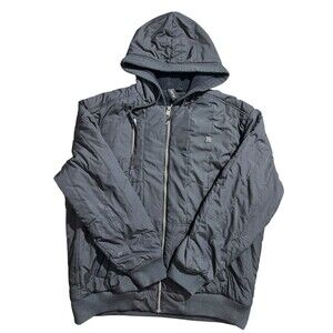 Fox Racing Jacket Mens Black Puffer Full Zip Zipped Pockets Logo Sz XXL